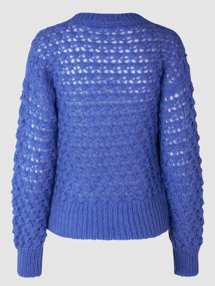 Second Female Ilanka Knit O-Neck Blue