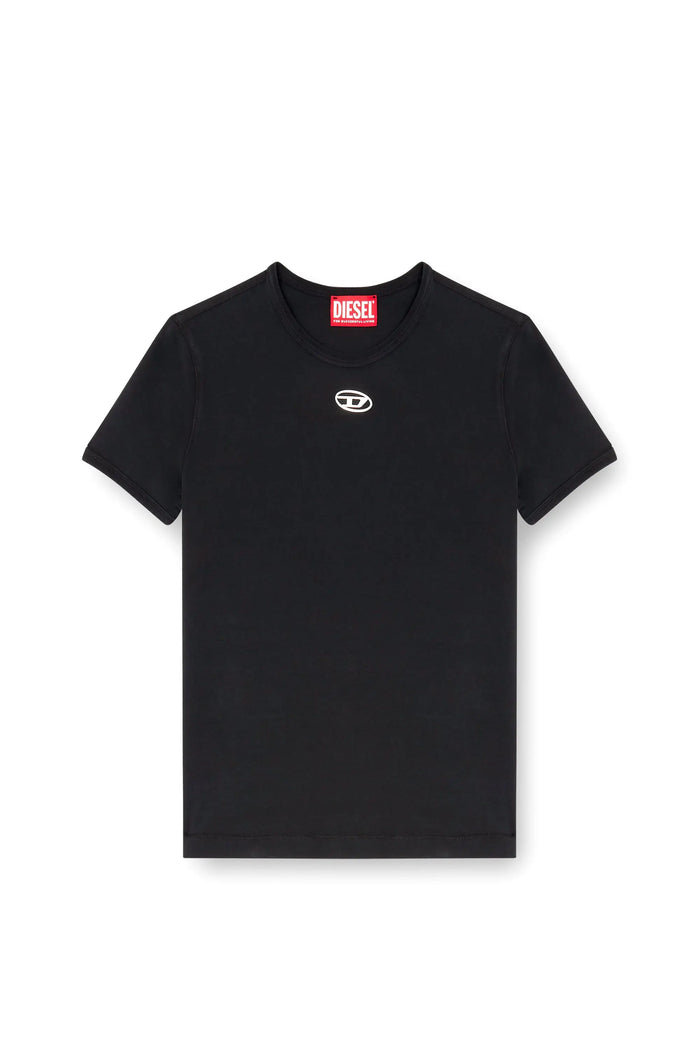 Slim T-shirt with metallic Oval D