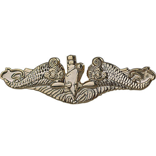 Submarine Warfare Officer Dolphins 1 1/2" Lapel Pin (Gold) Pins