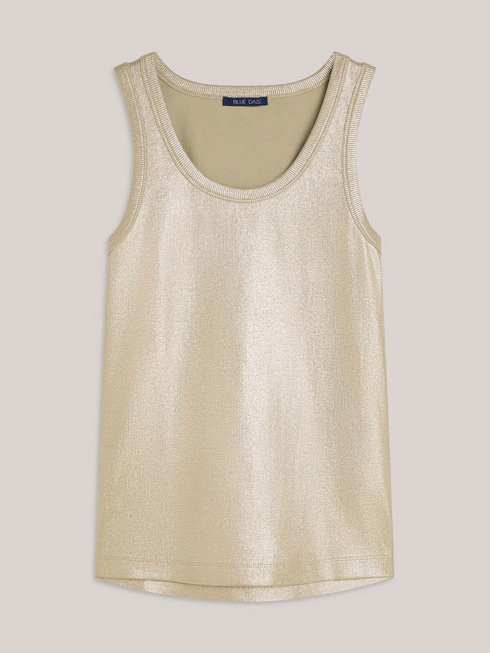 Summum Ribbed Tank Top Alpaca