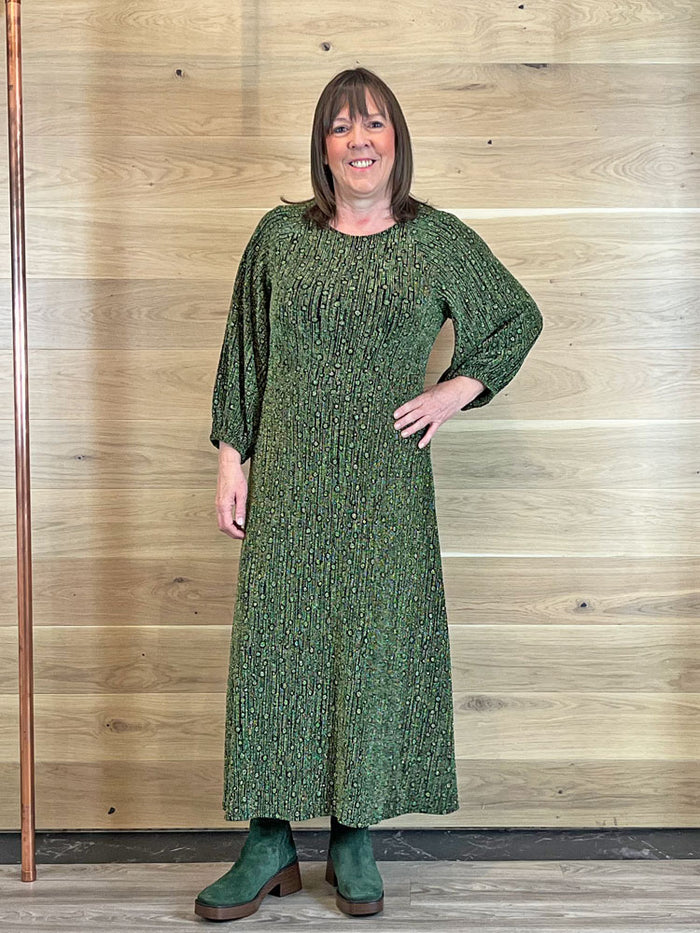 Traffic People Drape Dress Green