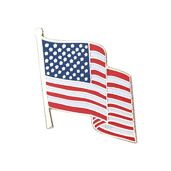 Waving American Flag 5/8" Lapel Pin Pins