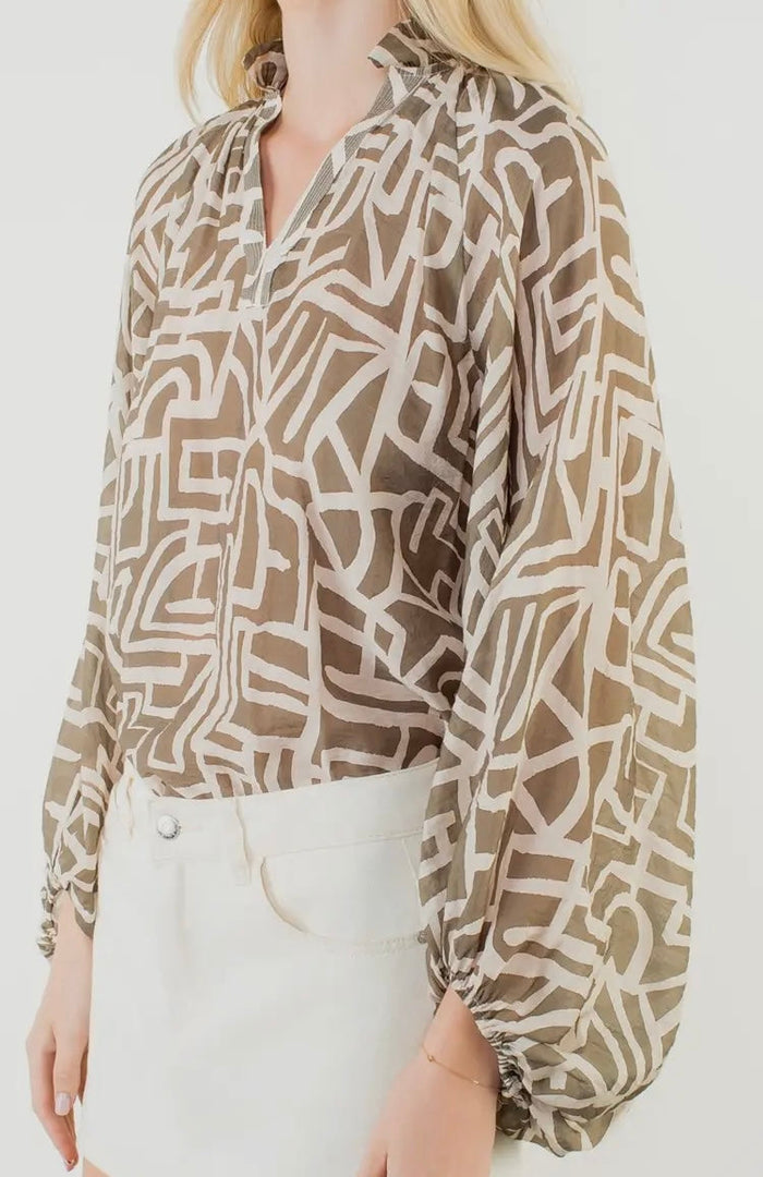 Women's Abstract Pattern Top *FINAL SALE