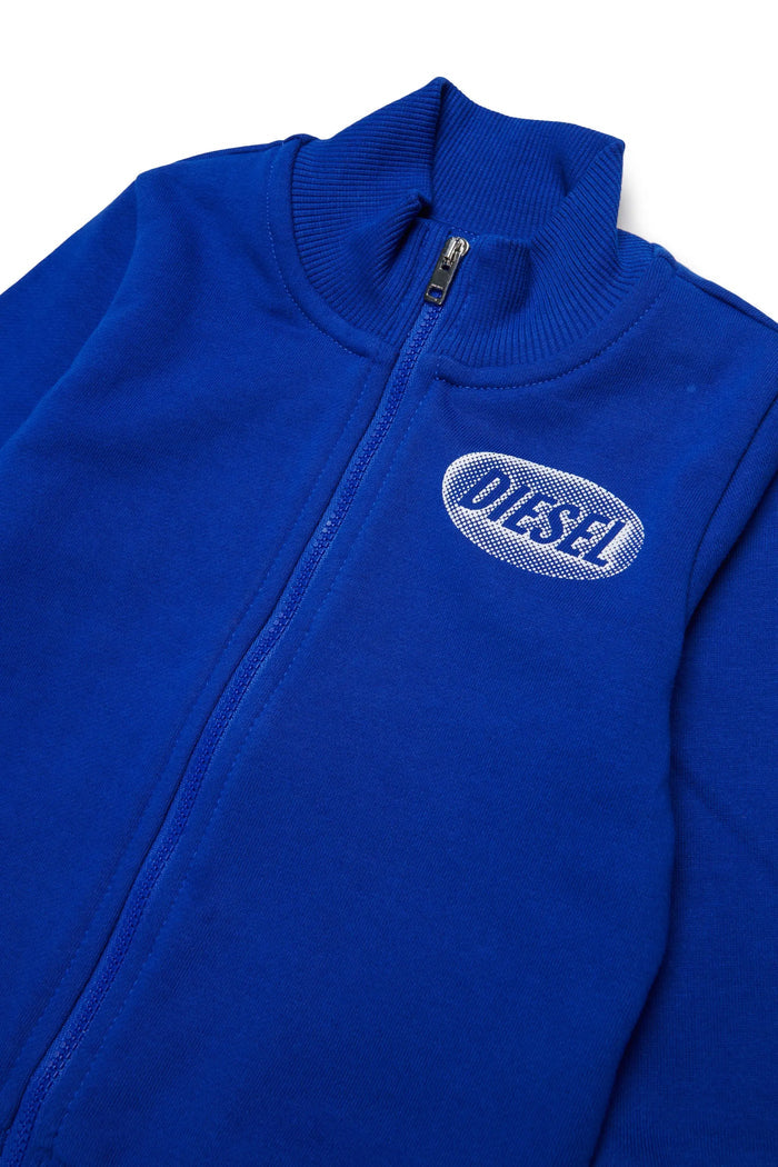 Zip-up sweatshirt with logo print