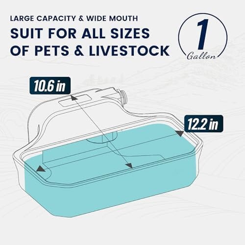 1 Gallon Dog Water Bowl for Outdoor Dog Bowls & Feeders Pet Clever