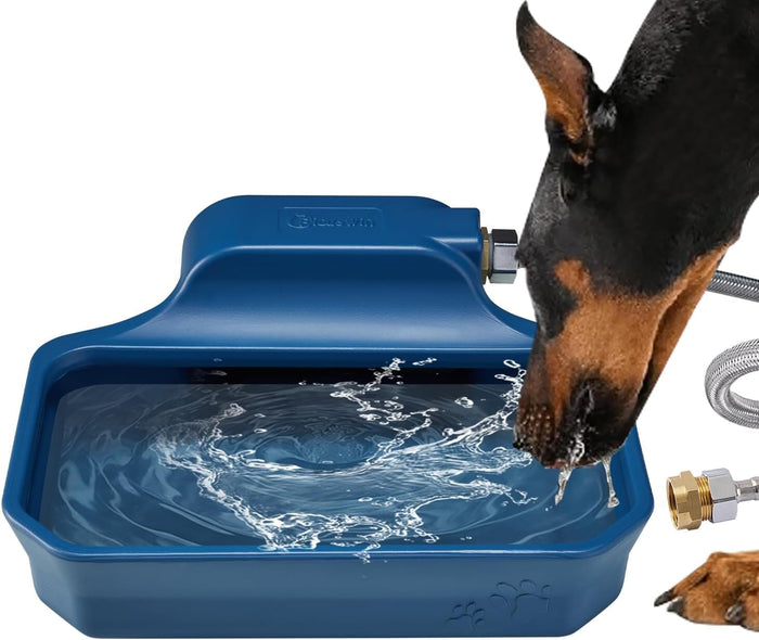 1 Gallon Dog Water Bowl for Outdoor Dog Bowls & Feeders Pet Clever Blue