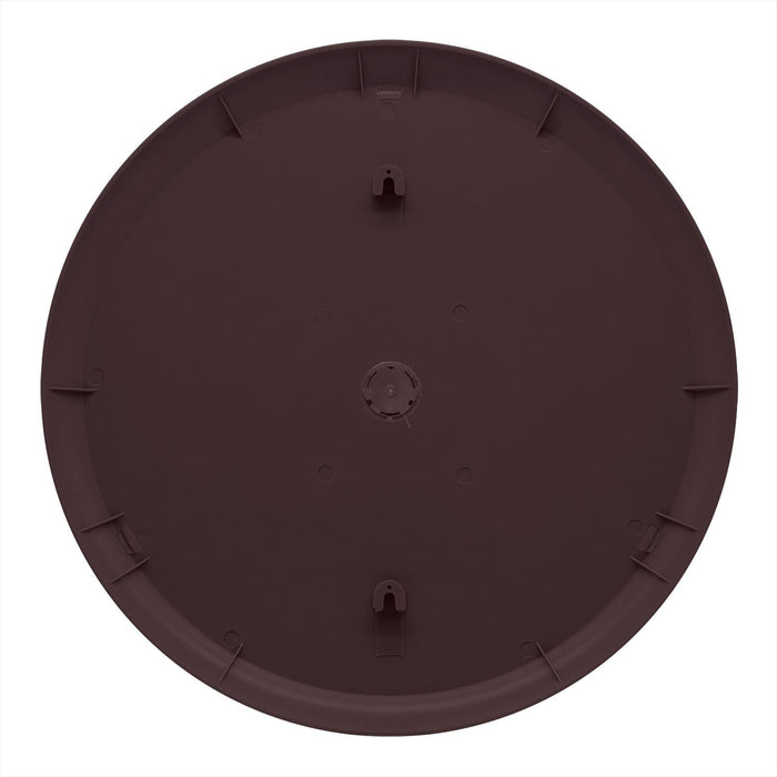 Back view of the round Bald Eagle thermometer base showing mounting holes.