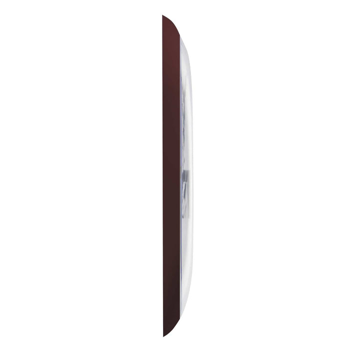 Side view of a 13.25 inch Bald Eagle Thermometer with a dark brown frame