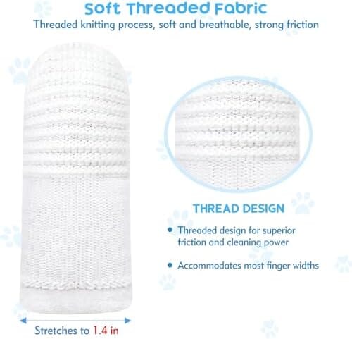 20Pcs Dog Toothbrush Soft Fabric Dog Finger Toothbrush Toothbrush Pet Clever
