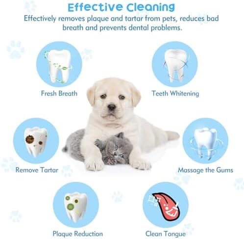 20Pcs Dog Toothbrush Soft Fabric Dog Finger Toothbrush Toothbrush Pet Clever