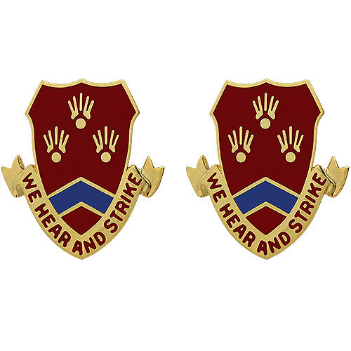 214th Field Artillery Regiment Unit Crest (We Hear and Strike) Army Unit Crests