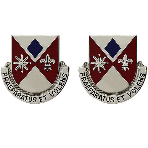 217th Support Battalion Unit Crest (Praeparatus Et Volens) Army Unit Crests