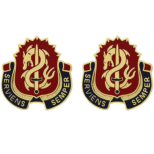 224th Sustainment Brigade Unit Crest (Serviens Semper) Army Unit Crests