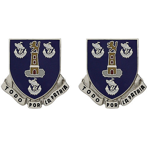 295th Infantry Regiment Unit Crest (Todo Por La Patria) Army Unit Crests
