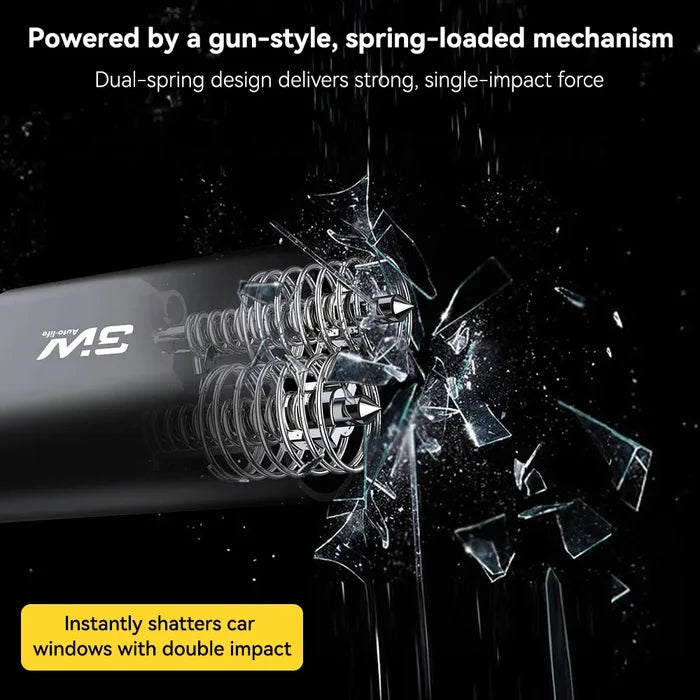 3W  2-in-1  Car Window Hammer Breaker & Seatbelt Cutter with Compact Dual-Head Design Car Accessories Convenient, practical, safe and reliable