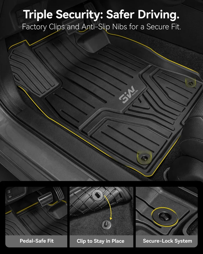 3W 2022-2027 Honda Civic Hybrid Floor Mats | Thorex™ All-Weather Protection