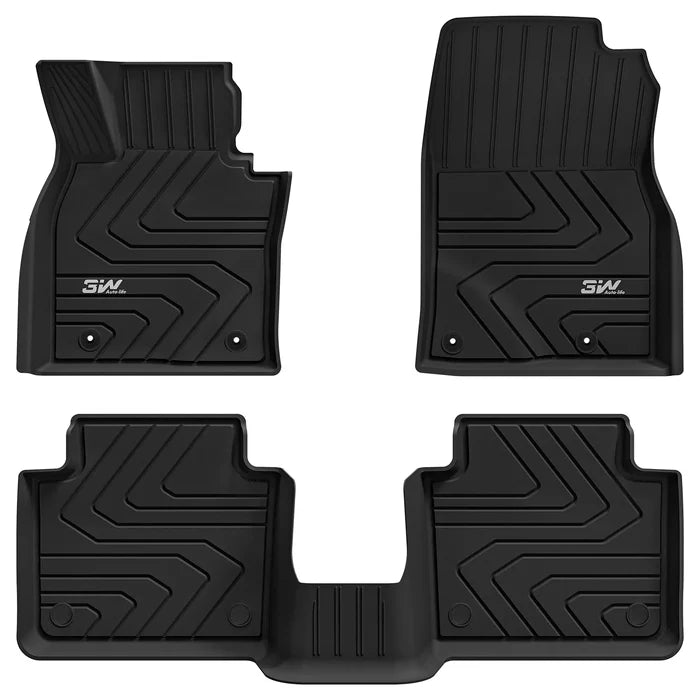 3W Floor Mats & Cargo Liner Fit Mazda CX-50 2023 2024 2025 (Not for Hybrid), TPE All Weather Liners Full Set Mazda CX 50 Accessories All Season Guard Odorless Anti-Slip Black