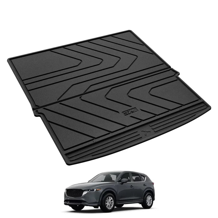 3W Floor Mats & Cargo Liner Fit Mazda CX-50 2023 2024 2025 (Not for Hybrid), TPE All Weather Liners Full Set Mazda CX 50 Accessories All Season Guard Odorless Anti-Slip Black
