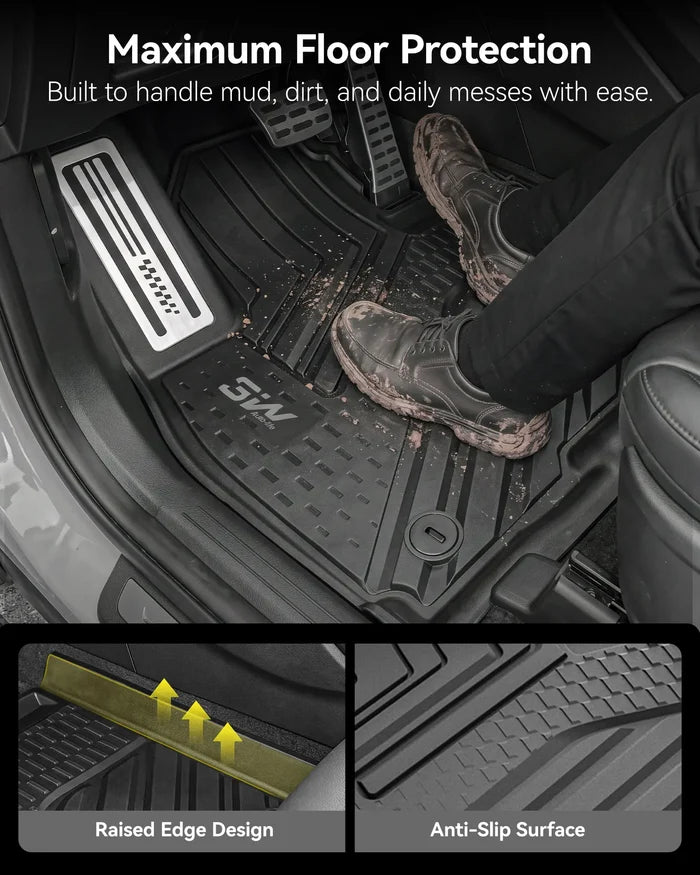 3W 2027 Kia Telluride Hybrid 7 & 8 Seats Floor Mats & Cargo Liner | Thorex™ All-Weather Protection