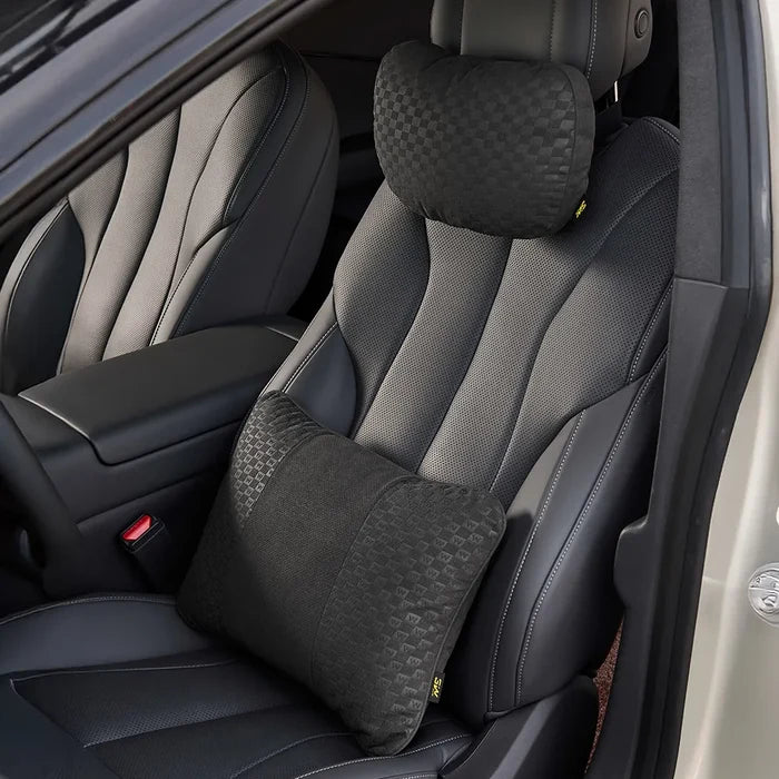 3W Car Neck Pillow & Lumbar Pillow Set with Adjustable Strap Washable Car Accessories - 3Wliners