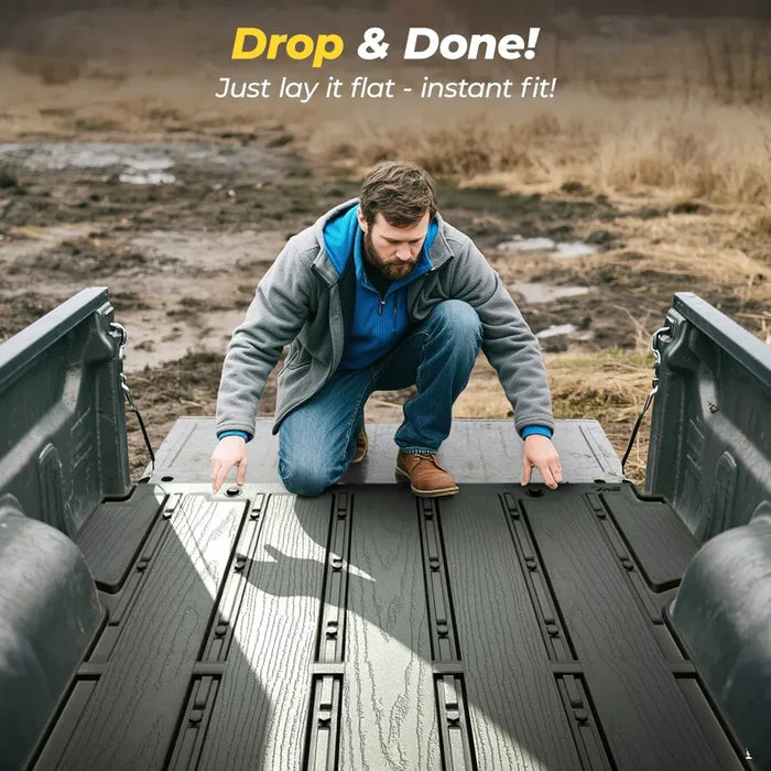 3W Truck Bed Mat Fit 2019-2024 2025 2026 Chevy Silverado 1500 & GMC Sierra 1500 5.8FT Short Bed All Weather TPE Custom Fit Heavy Duty Pickup Accessories Trunk Mat