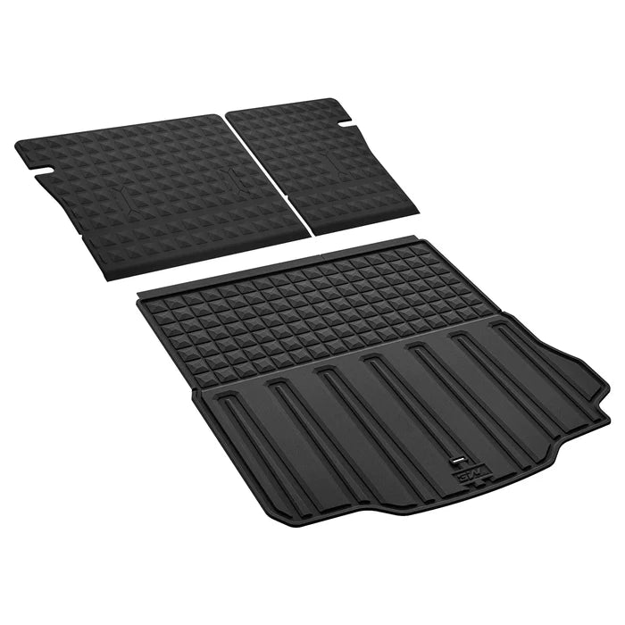3W Trunk Mat Seat Back Protector Set Fit for Dodge Charger 2-Door Daytona EV Models Black TPE Mat All Weather Protection Car Accessories