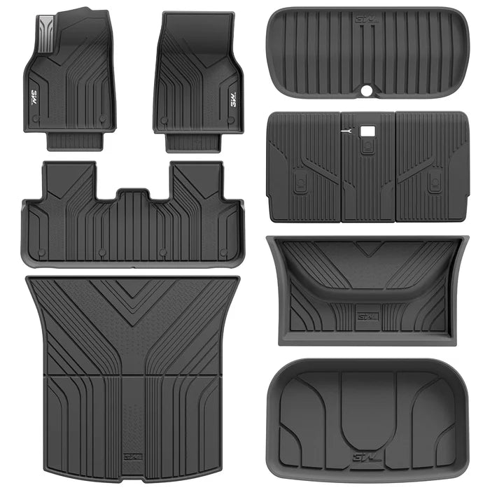 3W Floor Mats / Trunk Mat for Tesla Model Y Juniper 2025-2026  All Weather Protection Floor Mats Trunk Mat Back Seat Cover Set Full Protcetion