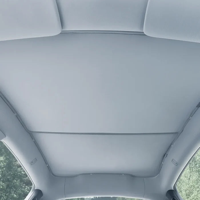 Foldable Sunroof Sunshade for Tesla Model Y Juniper 2025-2026 Custom Fit Sunshade Car Accessories, Upgraded Foldable Sunshade, Blocks UV Rays Keep Car Cool