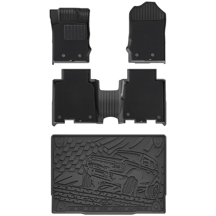 3W Ford Bronco 4-Door 2021-2025 Floor Mats / Trunk Mat Thorex™ All-Weather Protection - 3Wliners