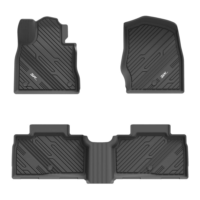 3W Ford Explorer 2020-2025 Floor Mats 6-Seat (Includes Hybrid) TPE Material & All-Weather Protection Vehicles & Parts 3Wliners 2020-2025 6 Seat Explorer 2020-2025 1st&2nd Row Mats