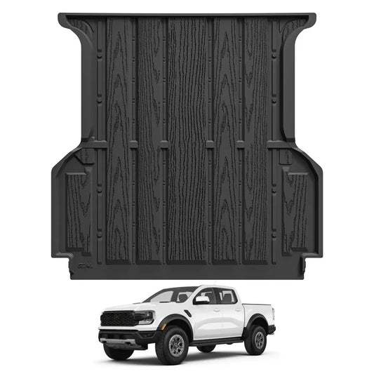 3W Ford Ranger SuperCrew 2024-2026 Bed Liners 5FT TPE Cuatom Bed Mat Durable& Easy to Clean