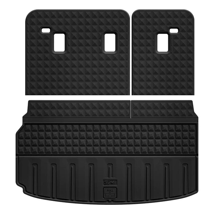 3W Cargo Liner Seat Back Protector Set Fit Chevrolet Traverse/GMC Acadia/Acadia Denali 2024-2025 2026 /Buick Enclave 2025-2026 All Weather Protection