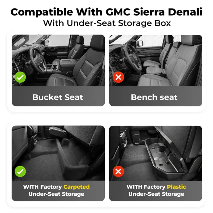 3W Sierra/Sierra Denali 1500 2019-2025 & GMC Sierra 2500HD/3500HD 2020-2025 Crew Cab Floor Mats TPE Material & All-Weather Protection Vehicles & Parts 3Wliners