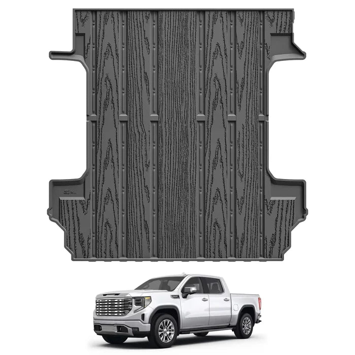 3W Truck Bed Mat Fit 2019-2024 2025 2026 Chevy Silverado 1500 & GMC Sierra 1500 5.9FT Standard Bed All Weather TPE Custom Fit Heavy Duty Pickup Accessories Trunk Mat