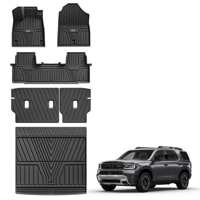 3W Honda Passport 2026 Floor Mats / Cargo Liner Custom Mats Thorex™ All-Weather Protection - 3Wliners