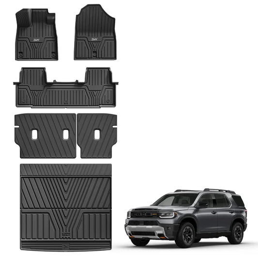 3W Honda Passport 2026 Floor Mats / Cargo Liner Custom Mats Thorex™ All-Weather Protection - 3Wliners
