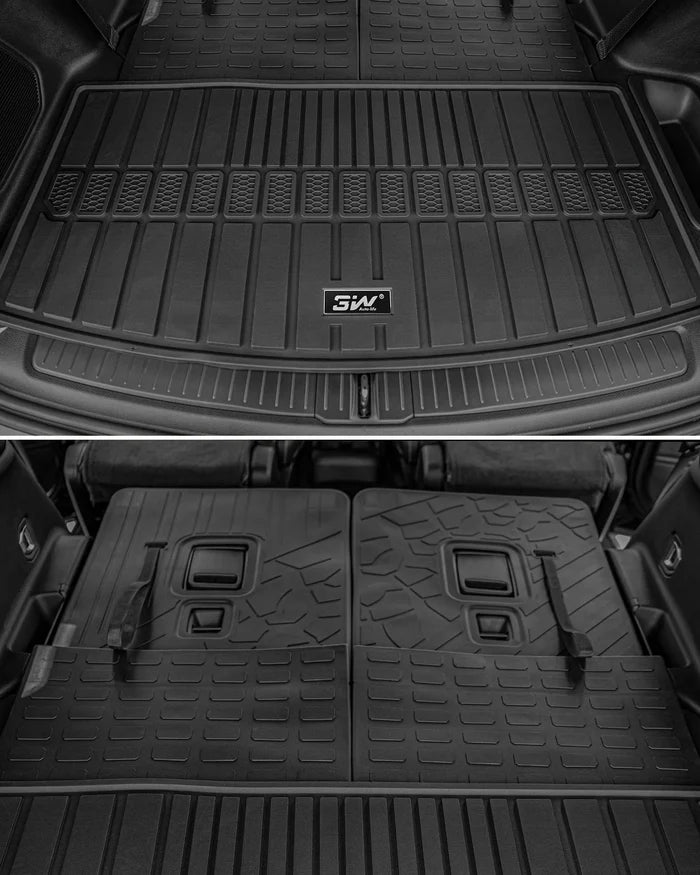 3W Jeep Grand Cherokee L 7 Seat 2021-2027 Custom Floor Mats Thorex™ All-Weather Protection