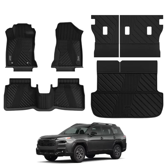 Floor Mats Full Set for 2027 2026 Subaru Outback, Floor Mats Cargo Liner Backrest Mats, All Weather TPE Custom Fit Easy Clean Durable Floor Liners, Car Accessories, Black