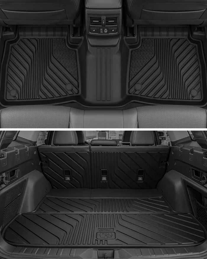 Floor Mats Full Set for 2027 2026 Subaru Outback, Floor Mats Cargo Liner Backrest Mats, All Weather TPE Custom Fit Easy Clean Durable Floor Liners, Car Accessories, Black