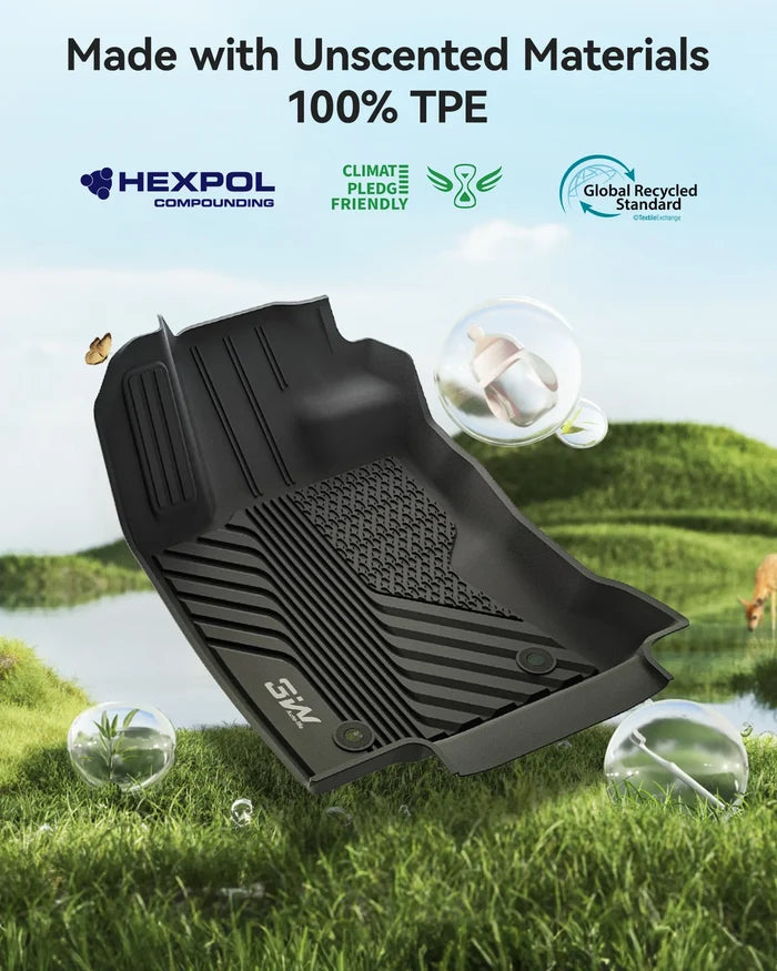 Floor Mats Full Set for 2027 2026 Subaru Outback, Floor Mats Cargo Liner Backrest Mats, All Weather TPE Custom Fit Easy Clean Durable Floor Liners, Car Accessories, Black
