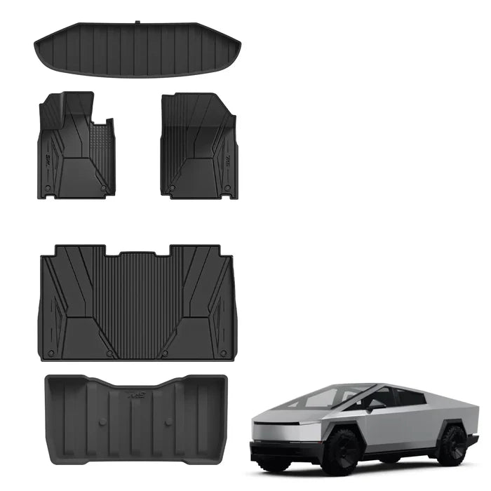 3W Tesla Cybertruck 2023 2024 Custom Floor Mats / Trunk Mats / Bed Mat Thorex™ All-Weather Protection - 3Wliners