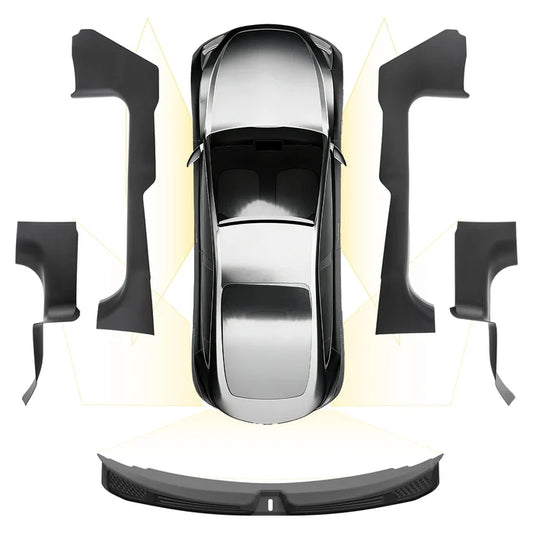 3W Tesla Model 3 Highland 2024-2026 Door Sill Guards 5PCS Trunk Protector Custom Fit Car Accessories TPE Anti-Kick Door Entry Cover