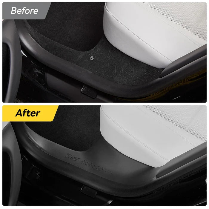 3W Tesla Model 3 Highland 2024-2026 Door Sill Guards 5PCS Trunk Protector Custom Fit Car Accessories TPE Anti-Kick Door Entry Cover