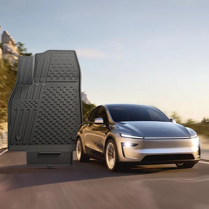 3W Tesla Model Y Juniper 2025 2026 Custom TPE Floor Mats All-Weather Protection 5-Seater