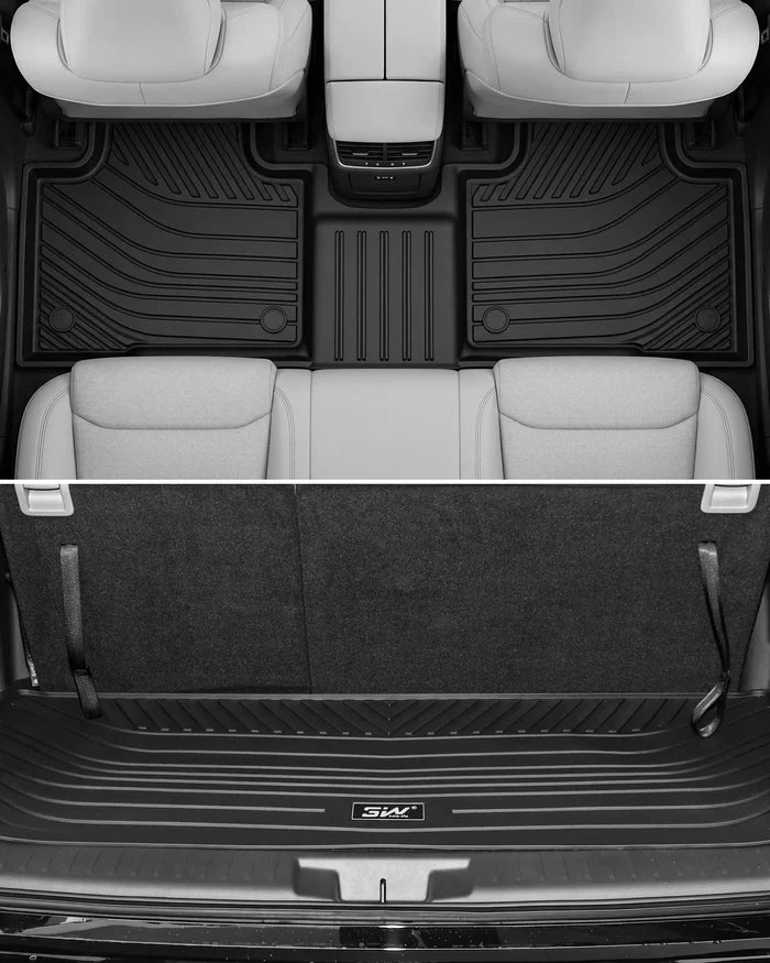3W Toyota Highlander 2020-2026 (7-Seat Gas Models Only) Custom Floor Mats / Trunk Mat Thorex™ All-Weather Protection - 3Wliners