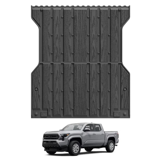 3W Truck Bed Mat for Toyota Tacoma 2024-2025, Heavy Duty Tacoma Accessories TPE Truck Bed Liner, All Weather Pickup Truck Bed Protection(Only Fit 5ft/5' Short Bed)