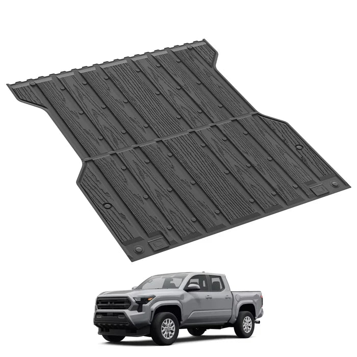 3W Truck Bed Mat for Toyota Tacoma 2024-2025, Heavy Duty Tacoma Accessories TPE Truck Bed Liner, All Weather Pickup Truck Bed Protection(Only Fit 5ft/5' Short Bed)