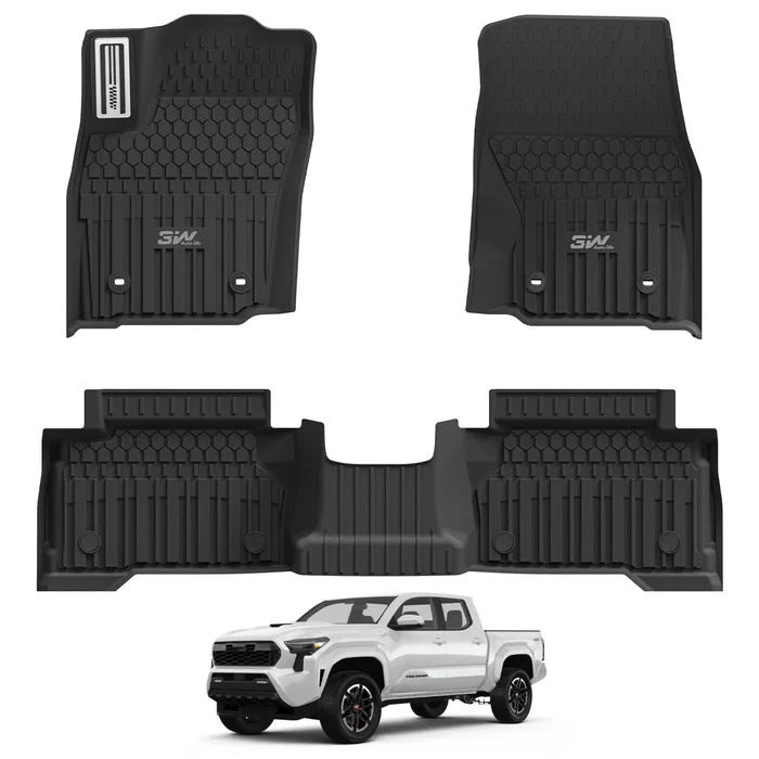 2024-2027 / Tacoma Double Cab / 1st&2nd Row Mats with Metal Pedals