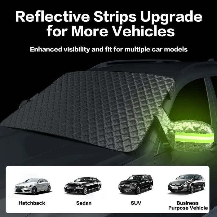 3W Windshield Cover for Ice and Snow  Universal Fit for Car, SUV, Truck and Van,Graphene-Insulated,Triple-Layer Warmth, Universal Fit, UV Protection Car Accesories