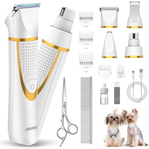 4 in 1 Electric Cordless Dog Paw Trimmer with Nail Grinder Dog Hair Trimmers Pet Clever